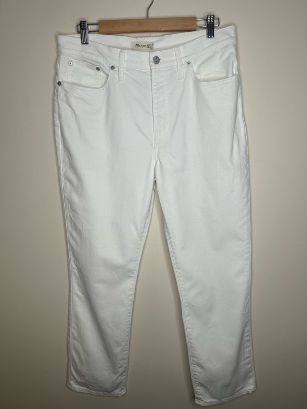 Madewell White Straight Crop Jeans Size 31